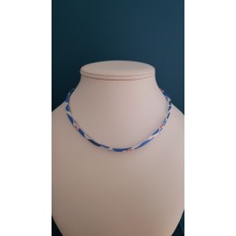 Collier Liberty  bleu Florie méditerranée.