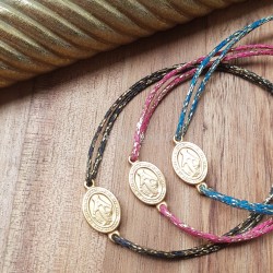 Bracelet coulissant médaille Marie