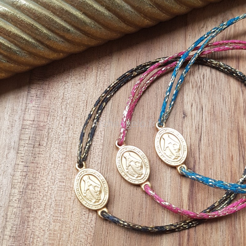 Bracelet coulissant médaille Marie