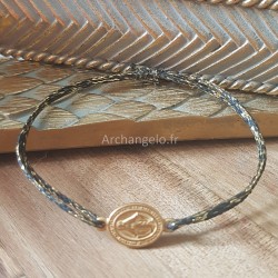 Bracelet coulissant médaille Marie