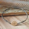 Bracelet coulissant médaille Marie