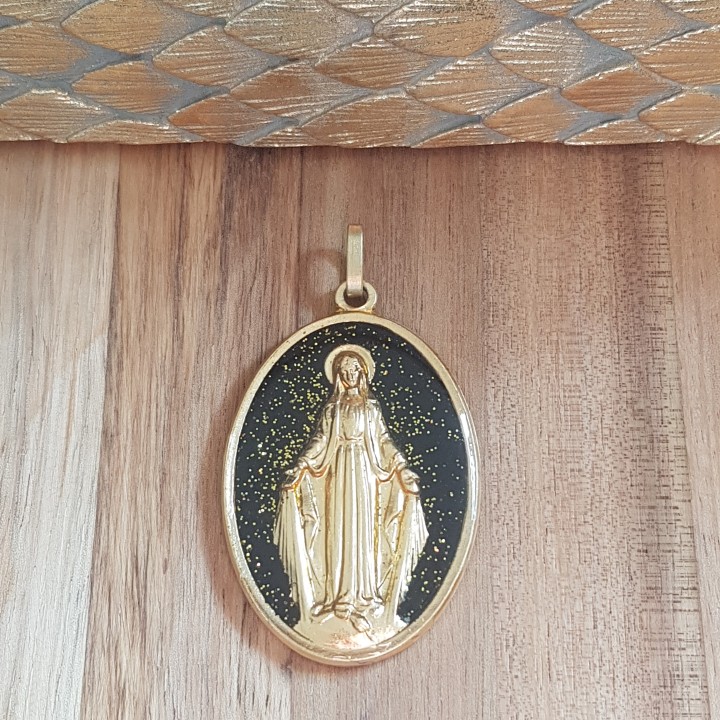 Médaillon médaille miraculeuse, cadeau baptême, baptême, cadeau baptême religieux, rue du bac, cadeau parrain, cadeau marraine,