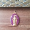 médaille miraculeuse violet et or.