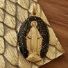 médaille miraculeuse paillètes noir et or.