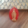 Médaille miraculeuse rouge vif .