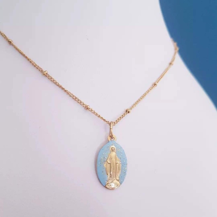 Pendentif médaille miraculeuse.