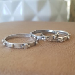 bague dizainier argenté