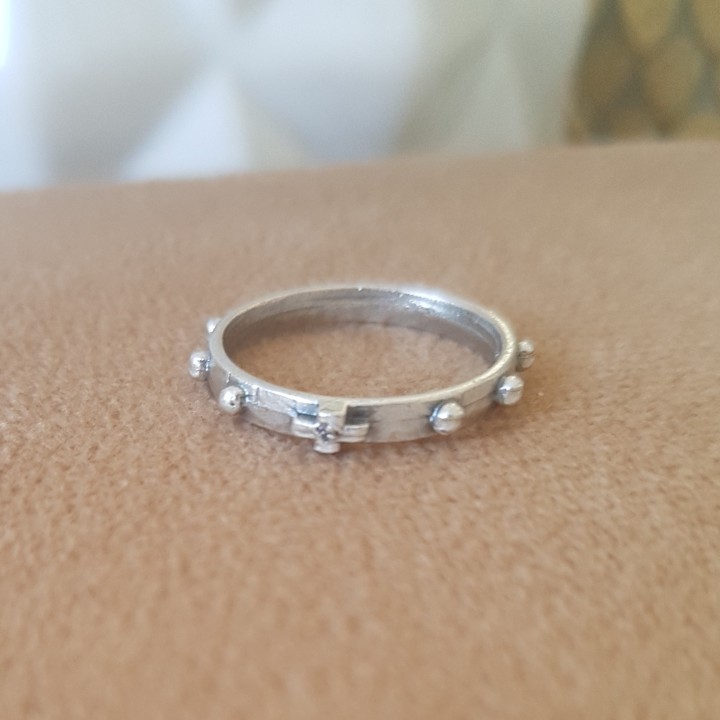 bague dizainier argenté