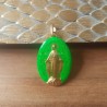 Médaille miraculeuse vert fluo.