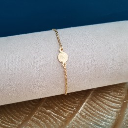 Bracelet Vierge Marie médaille ronde.