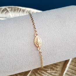 Bracelet médaille miraculeuse plaqué or