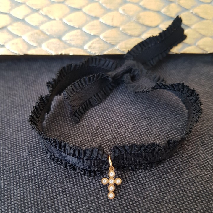 Bracelet croix strass