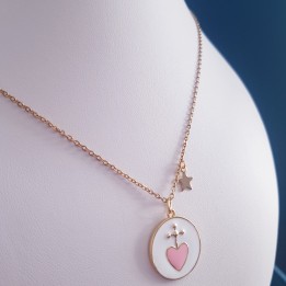Pendentif du Cœur Sacré émaillé.