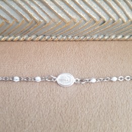 Bracelet médaille miraculeuse argent