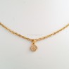 Pendentif croix plaqué or.
