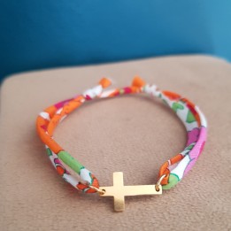 Bracelet coulissant Liberty croix.