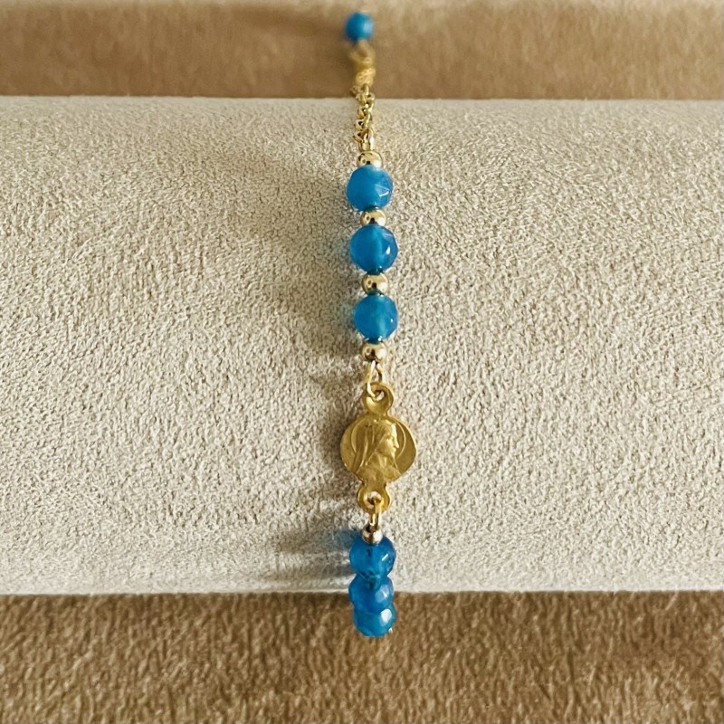 Bracelet Ancien Argent Et Plaqué Or XIXème Siècle - Avec Breloque, Longueur 19.8cm, 25g