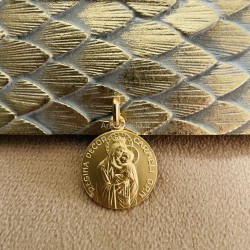 Médaille scapulaire plaqué or.