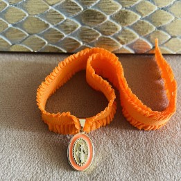 Bracelet froufrou mandarine et or