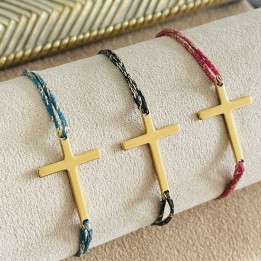 Bracelet coulissant croix