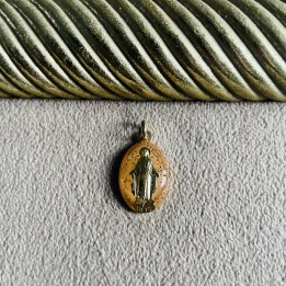 Médaille miraculeuse marine et or 17 mm.
