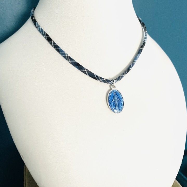Collier Liberty Tartan et médaille miraculeuse – vue 2