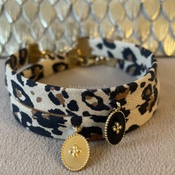 Bracelet imprimé léopard et...