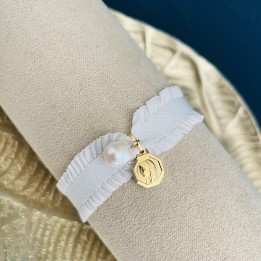 Bracelet Notre Dame de Lourdes et perle.