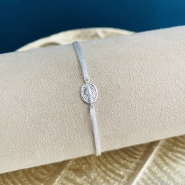 Bracelet médaille miraculeuse argent.