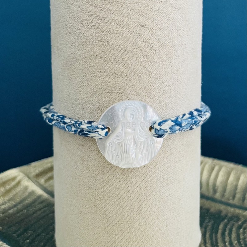 Bracelet De Communion Croix Et Médaille Miraculeuse En Argent Et émail Rose | Amen