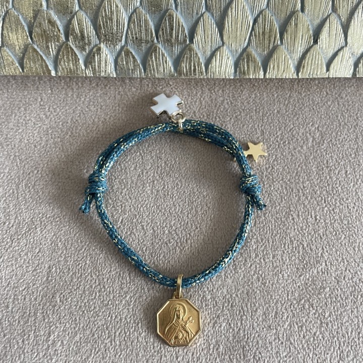 Médaille galvanisé or ancienne de sainte Thérèse de l'Enfant Jésus.
