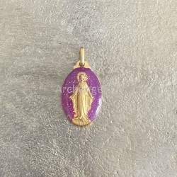 Médaille Miraculeuse violet...