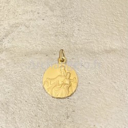 Médaille scapulaire plaqué or.