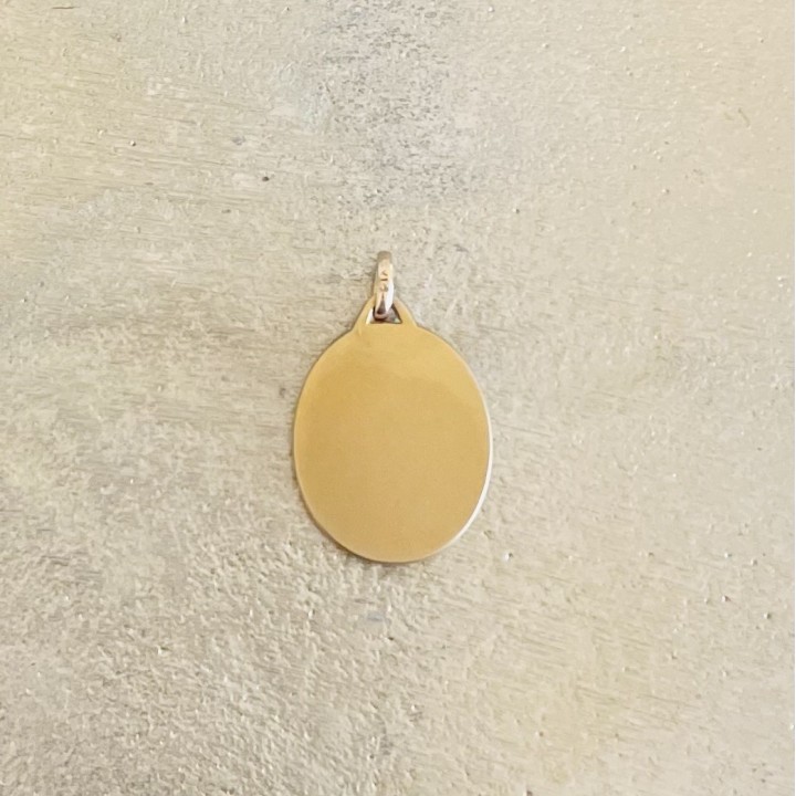Très belle médaille plaqué or FIX de la Vierge Marie, époque Art Déco,