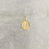 Médaille ronde du petit ange en acier doré inoxydable.