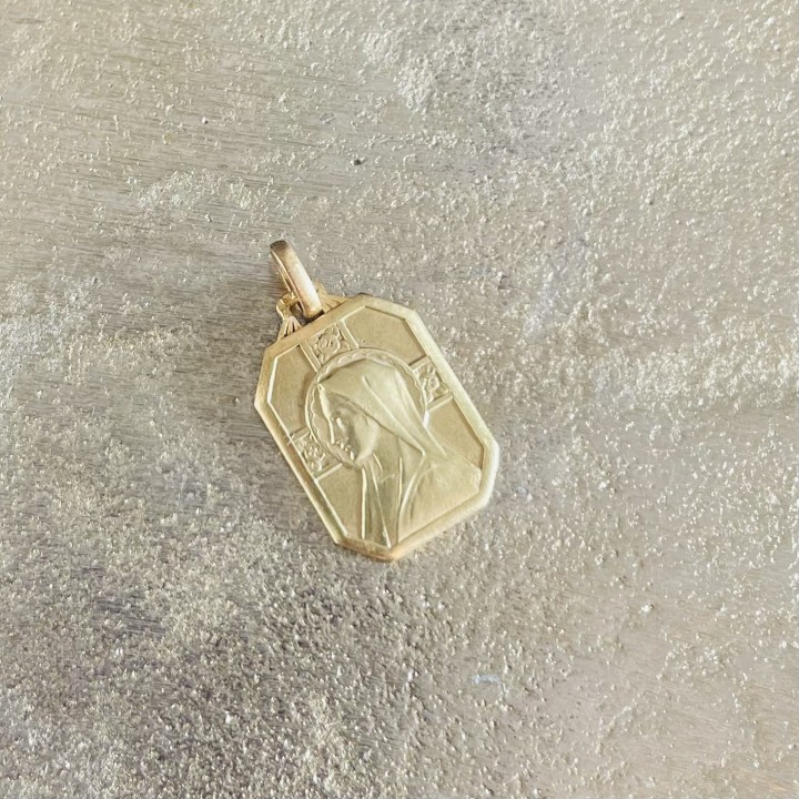 Médaille Vierge Marie Art Deco