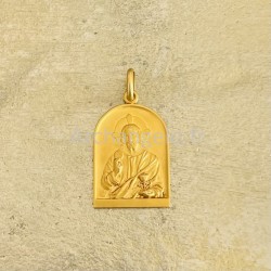 Magnifique pendentif religieux de l'eucharistie en plaqué or 18 carats