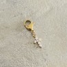 Breloque croix strass