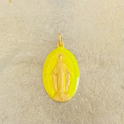 Médaille miraculeuse jaune limoncello.