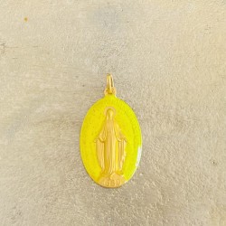 Médaille miraculeuse jaune limoncello.