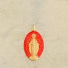Médaille miraculeuse rouge vif .