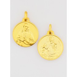 Très jolie médaille du scapulaire plaqué or.