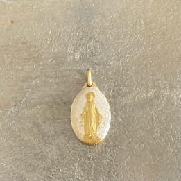 Médaille miraculeuse vanille et or.