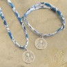 Pendentif Liberty et médaille miraculeuse.