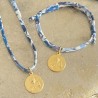 Pendentif Liberty et médaille miraculeuse.