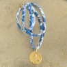 Pendentif Liberty et médaille miraculeuse.