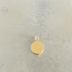 Médaille ronde du petit ange plaqué or.