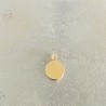 Médaille ronde du petit ange plaqué or.