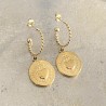Très Jolie paire de boucle d'oreilles Ex Voto pour oreilles percées.