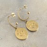 Très Jolie paire de boucle d'oreilles Ex Voto pour oreilles percées.
